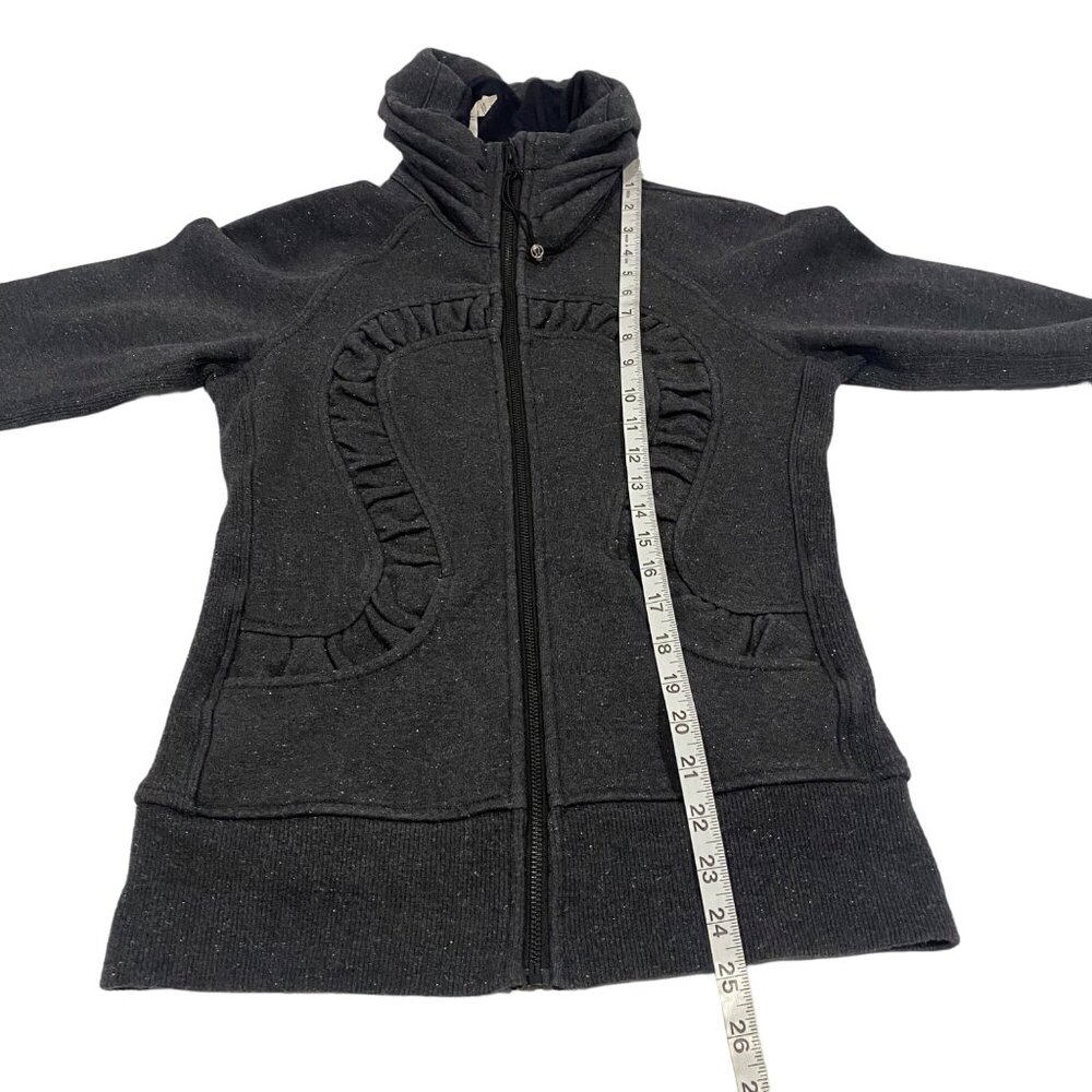 Lululemon Cuddle Up Jacket Gray‎ Sparkle Size 4 - Picture 11 of 11